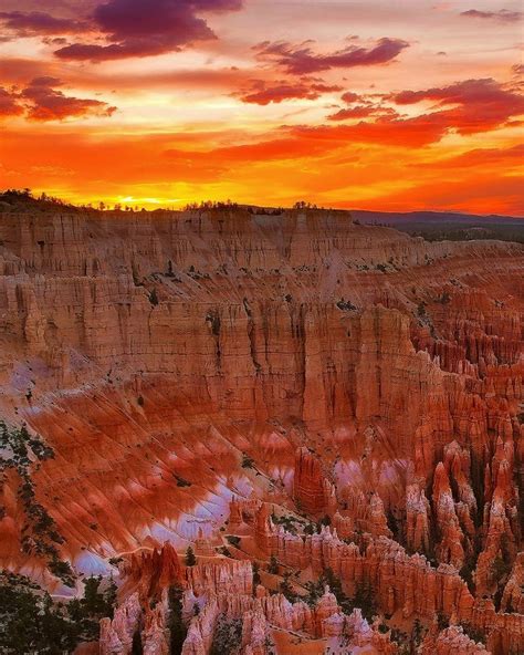 Sunset At Bryce Canyon National Park In Southwestern Utah Grand