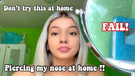 Piercing My Nose At Home Fail Youtube