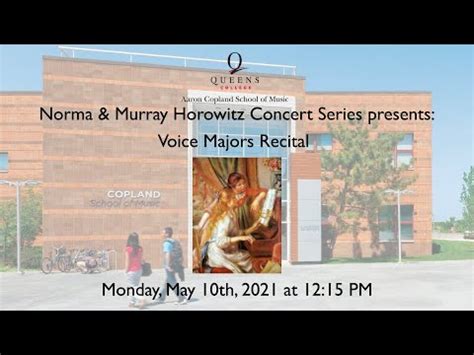 Norma Murray Horowitz Concert Series Presents Voice Majors Recital YouTube