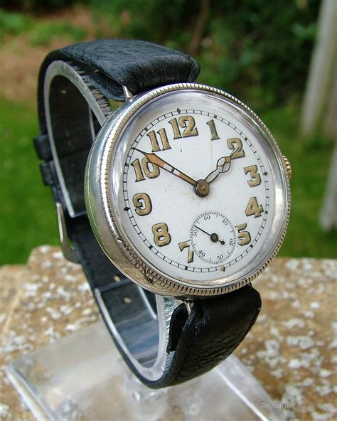 Antiques Atlas A Gents Antique Silver Wrist Watch Swansea