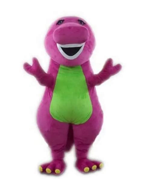 Purple Barney Mascot Head Costume School Mascots Cartoon Character