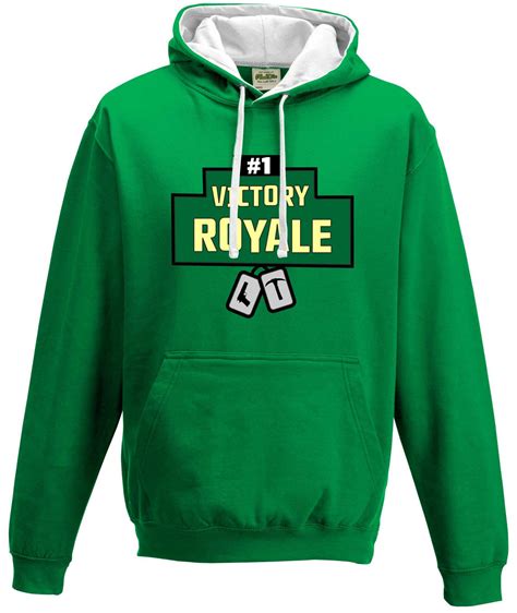 Fortnite hoodie crewneck pocket hooded sweatshirt pant set for kids. Fortnite #1 Victory Royale with dog tags Contrast Hoodie ...
