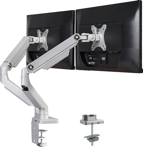Pc Dual Monitor Arm Stand Desk Mount Bracketmechanical Powered With