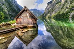 Die Hütte am See Foto & Bild | landschaften, motive Bilder auf ...