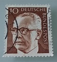 Gustav Heinemann Briefmarke Deutsche Bundespost 10 Pfennig 1971 Michel ...