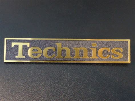 Technics Logo Emblem Badge Gold Color Brushed 3m Adhesive 68 X Etsy