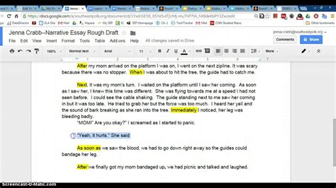 When writing dialogue, make sure you use quotation. Adding Dialogue to Narrative - YouTube