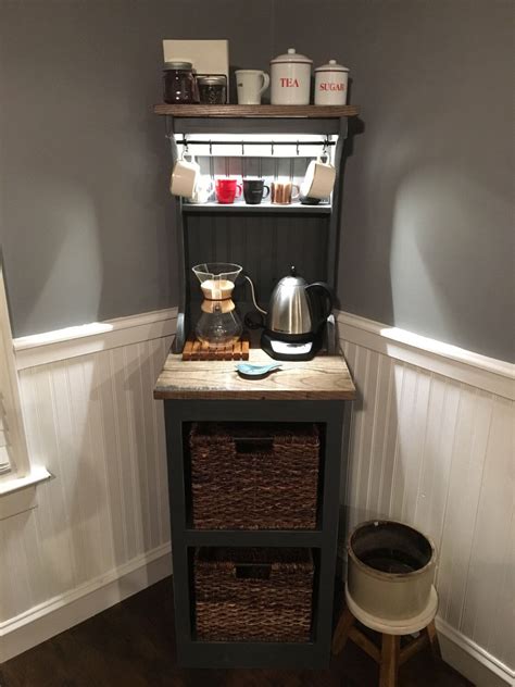 Mini Coffee Station Cabinet By Worksnwood On Etsy Etsy