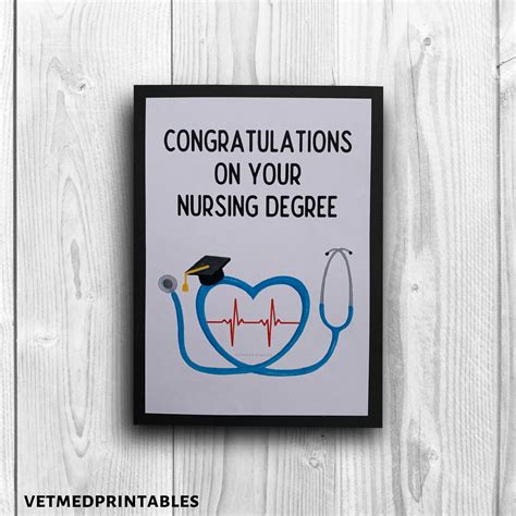 Nursing Graduation Card Congratulations On Your Nursing Degree Nurse