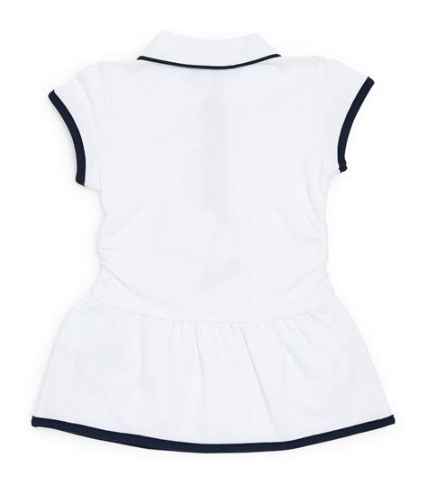 Emporio Armani Kids White Cotton Blend Monogrammed Polo Dress 6 36