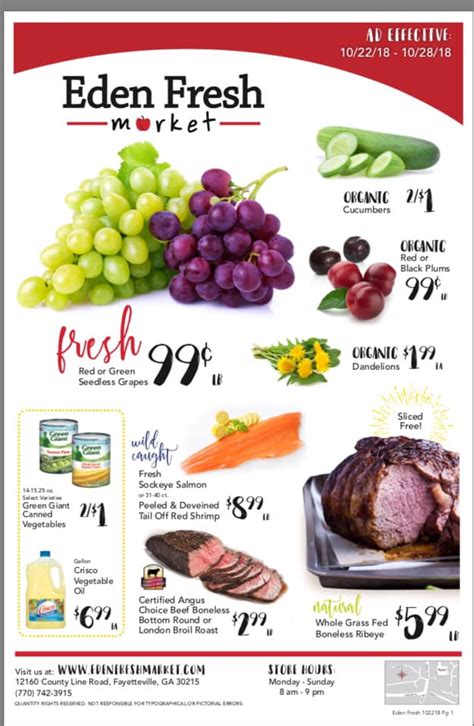 Today Starts Our New Weekly Ad Check Eden Fresh Market