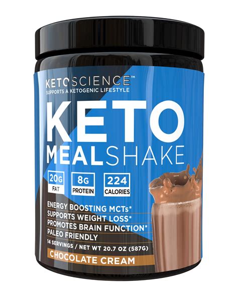 Keto Science Ketogenic Meal Shake Chocolate Dietary Supplement Rich In