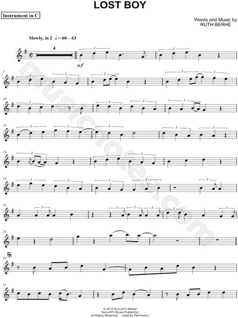 The karaoke studio — lost boy (in the style of ruth b.) instrumental version 04:38. Print and download Lost Boy - C Instrument sheet music by ...