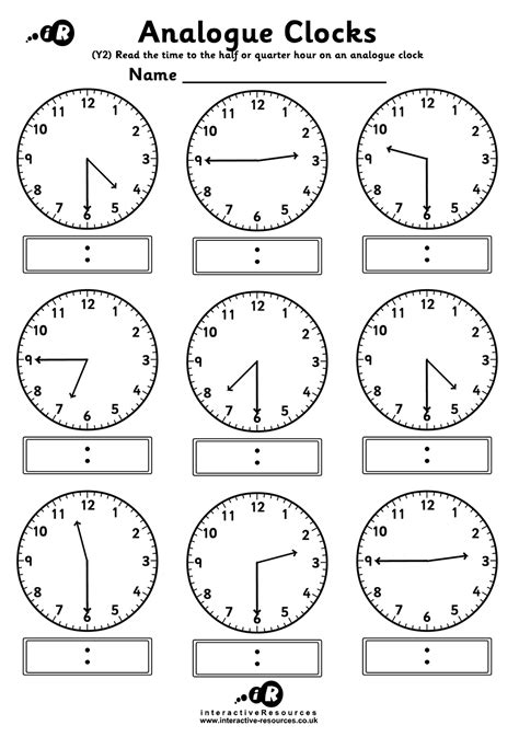Teaching Time Free Telling Time Worksheets