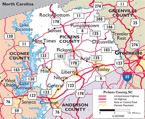 Maps Of Pickens County South Carolina
