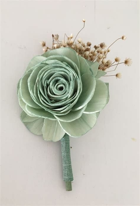 Sage Green Wood Flower Bouquet Six Sizes Available Plus Diy Wood