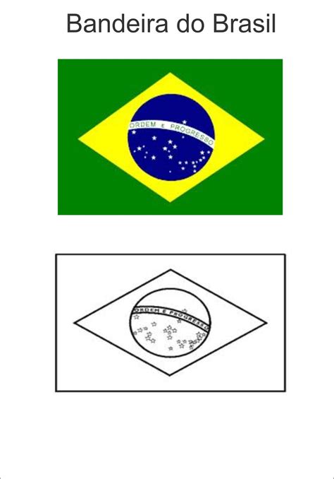 Desenho Ou Molde Da Bandeira Do Brasil Para Pintar Ou Preparar Atividade My XXX Hot Girl
