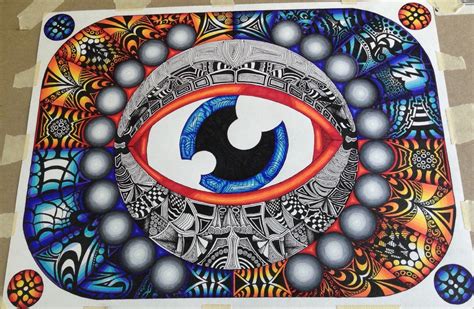 Trippy Eye Ball I Drew This With Pens And Prisma Color Markers You
