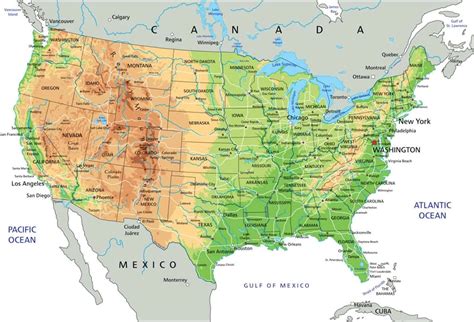 Mapa Politico De Estados Unidos Información e imágenes con Mapas de ESTADOS UNIDOS