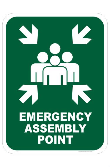 Emergency Assembly Point Sign Graphical Symbol Iso Australia
