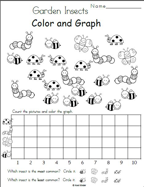 free insects math graph for kindergarten made by teachers