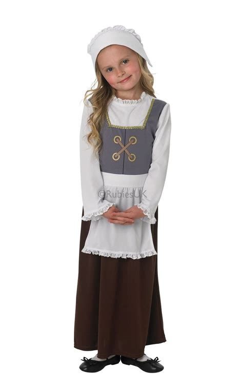 Child Tudor Girl Costume Book Week Fancy Dress Kids Poor