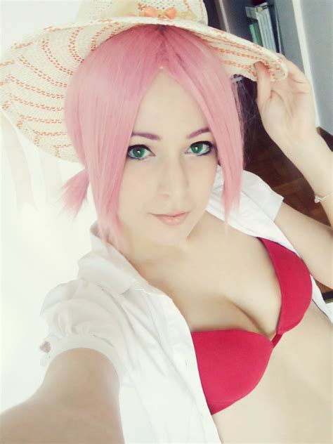 Sakura Haruno Swimsuit Cosplay By Sakurablossom94 On