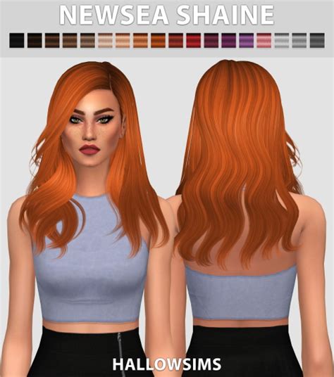 Sims 4 Hairs ~ Hallow Sims Newsea S Shaine Hair Retextured