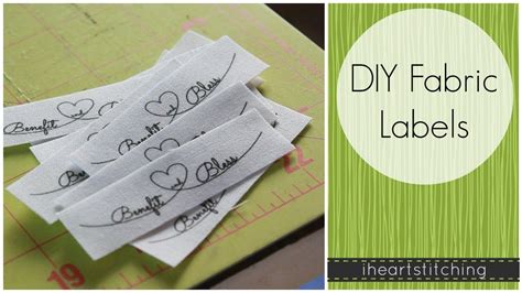 Diy Fabric Labels Youtube