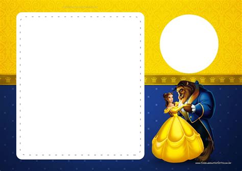 Blank Beauty And The Beast Invitation Template