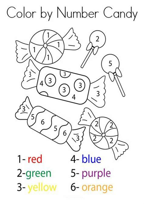 Colour Numbers Worksheets