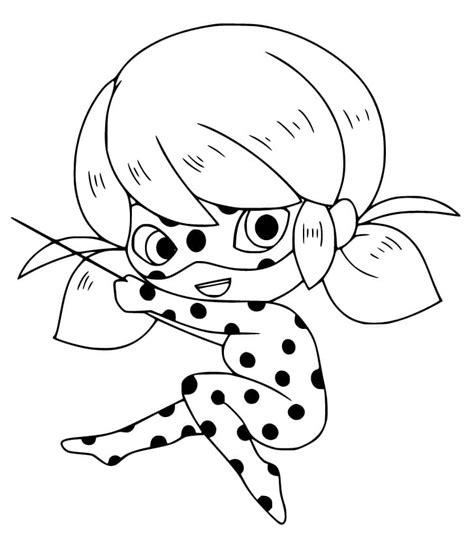 Cute Miraculous Ladybug Coloring Page Free Printable Coloring Pages