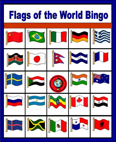 Flags Of The World Bingo Flags Of The World Free Flag Printables