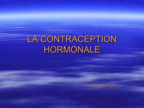 Contraception Diaporama Du Groupe 2