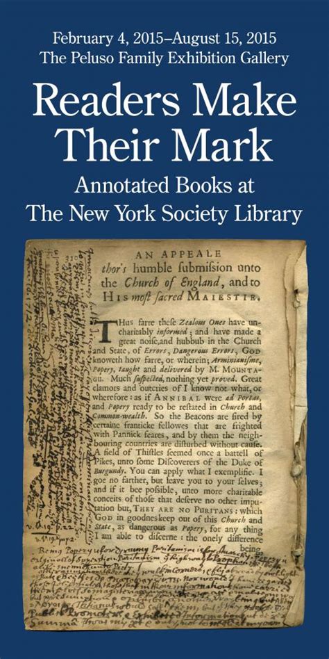 Readers Make Their Mark Annotated Books At The New York Society