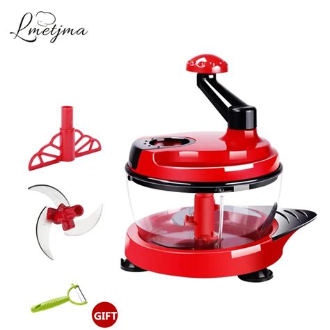 Lmetjma Manual Vegetable Chopper Household Meat Grinder Garlic Cutter