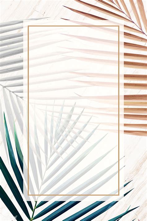 Rectangle Frame On A Metallic Leaves Pattern Background Illustration
