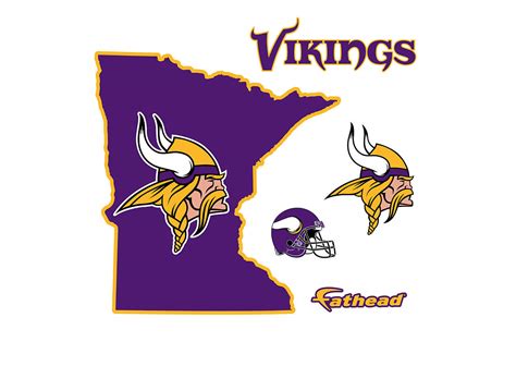 Minnesota Vikings State Of Minnesota Wall Decal Shop Fathead® For