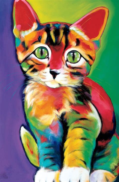 Very Cool Cat Painting Cat Colors Animal Art