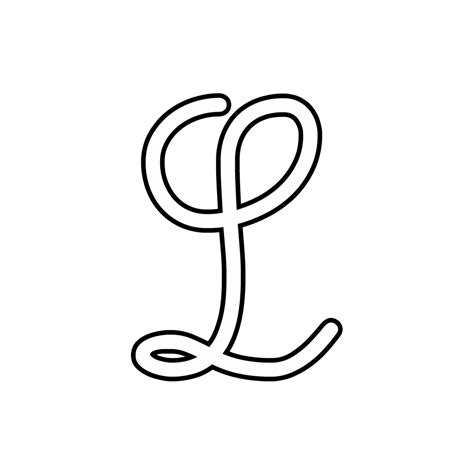 Letter L In Cursive