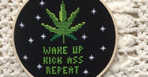 Weed Embroidery Hoops Popsugar Love And Sex