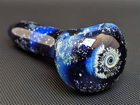 Galaxy Glass Pipe Cobalt Pocket Space Pipe Etsy