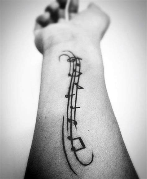 Music Notes Tattoos On Neck For Men
