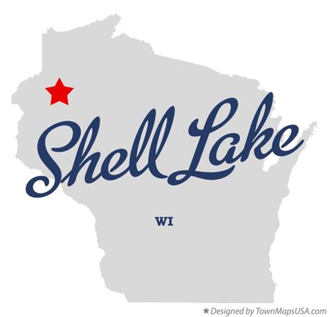 Map Of Shell Lake Wi Wisconsin