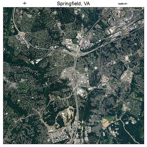 Aerial Photography Map Of Springfield Va Virginia