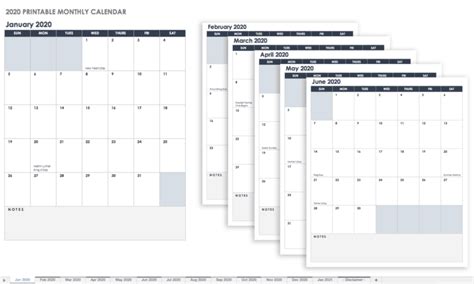 Free Blank Calendar Templates Smartsheet Within Blank Monthly Work