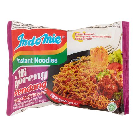 Indomie Rendang Mi Goreng Fried Noodles, 2.8 Oz (Case of 30) - Walmart.com