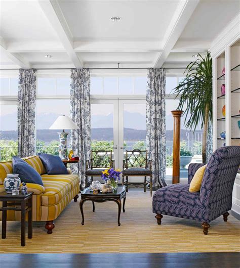 Blue And Yellow Living Room Home Design Ideas
