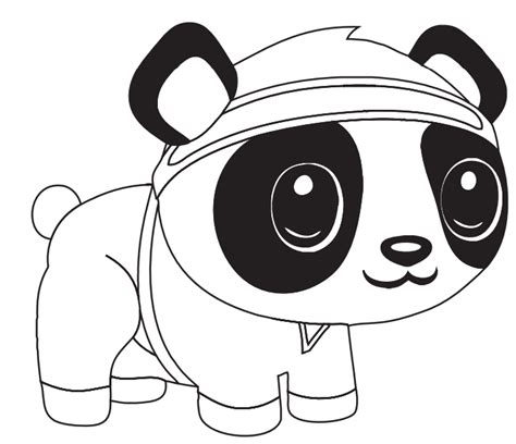 Cute Baby Panda Coloring Pages For Kids