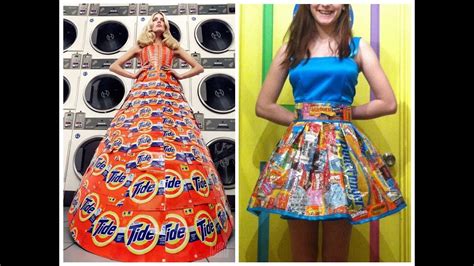 Recycled Plastic Bags Dress 👗 Designs Youtube